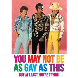 You May Not Be As Gay As This Card