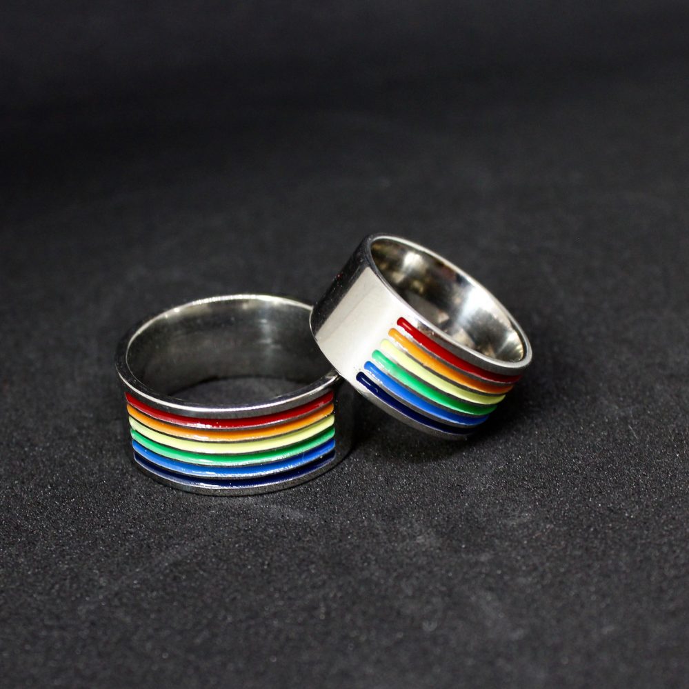 Engraved Rainbow Ring