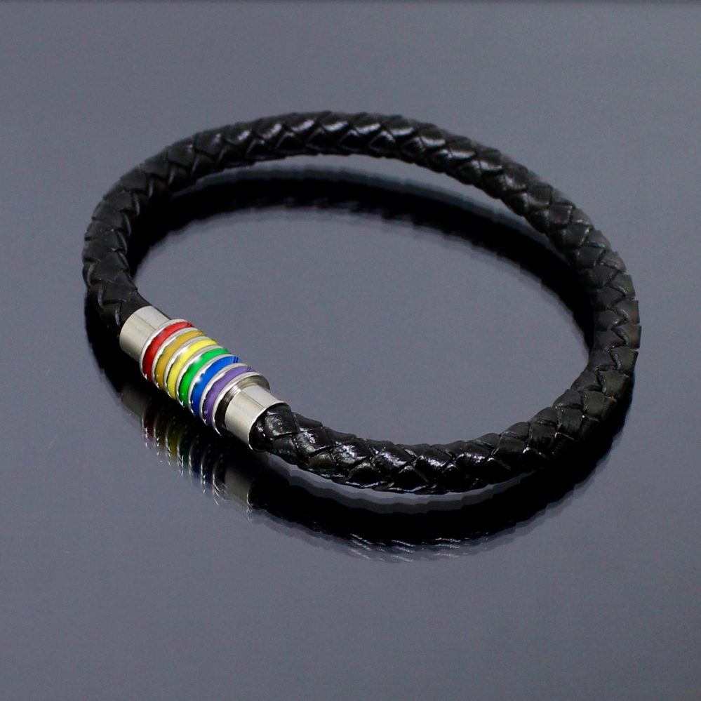 Rainbow Leather Band