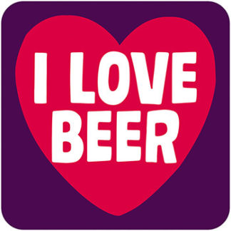 I Love Beer Coaster