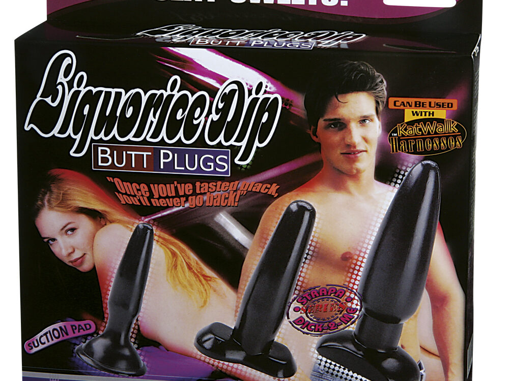 Nanma Liquorice Dip Butt Plug Set 3 Sizes Black Assorted