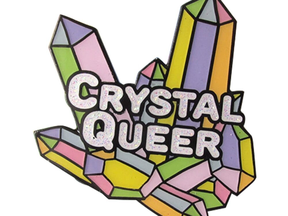Crystal Queer Glitter Pin Badge