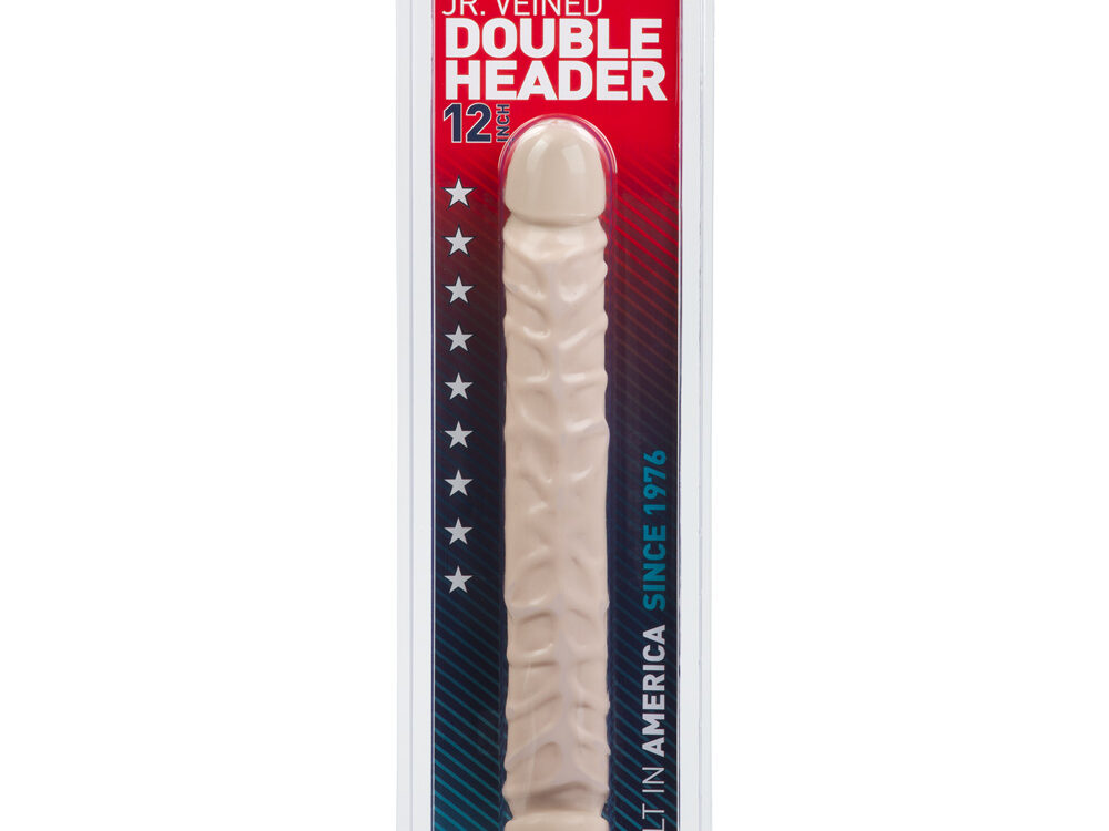 Doc Johnson Jr Veined Double Header Flesh 12in
