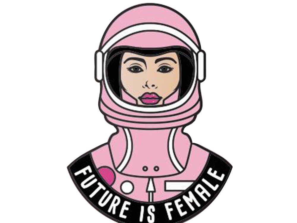 Future Is Female Feminist Pin Badge