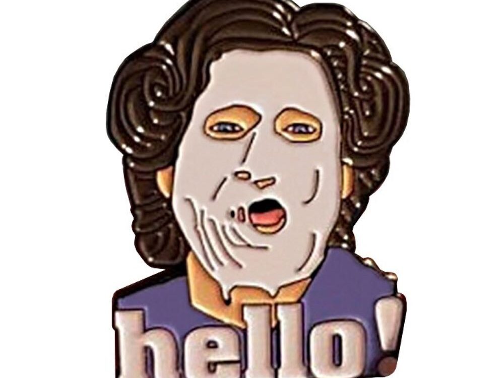 Mrs Doubtfire Meringue Face Mask Pin Badge