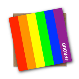Rainbow #PROUD Greetings Card