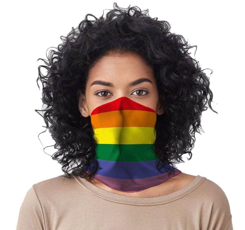 Rainbow Bandana Face Covering