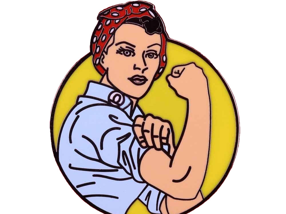 Rosie Fist Feminist Pin Badge