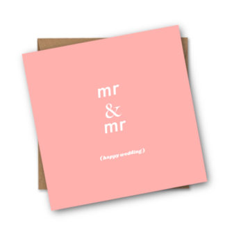 Mr And Mr Gay Wedding Card