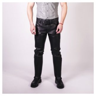 Prowler RED Leather Jeans Black