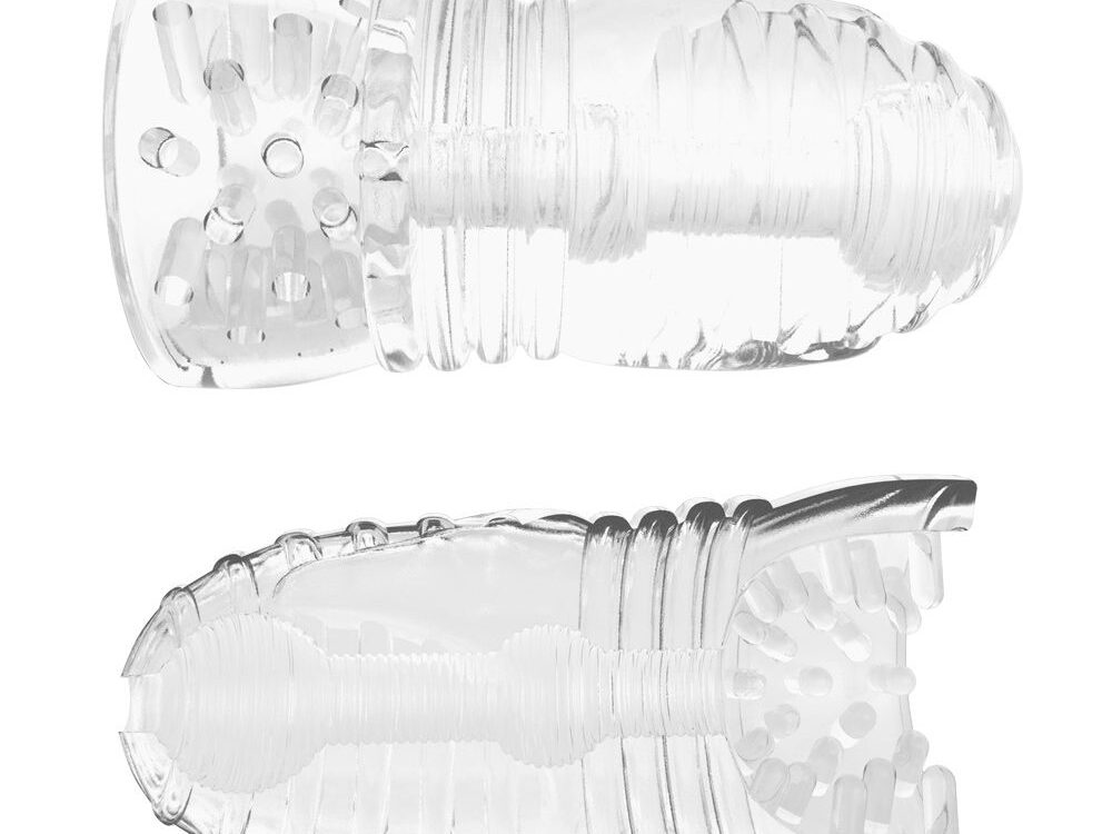 Me You Us Glacier Dual End Stroker Male Masturbator Transparent