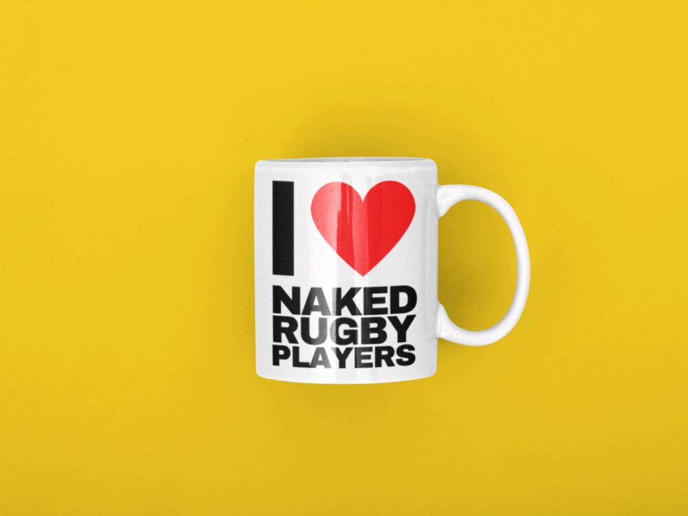 I Love Naked Rugby Players Mug