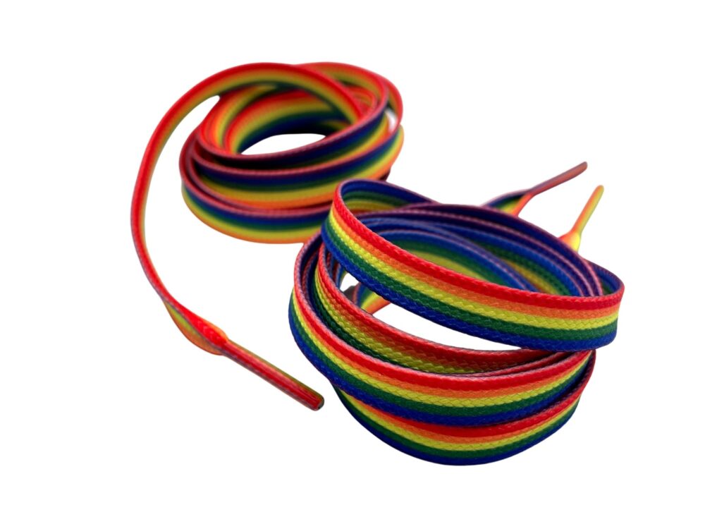 Rainbow Shoelaces | 120cm | Perfect for trainers and sneakers