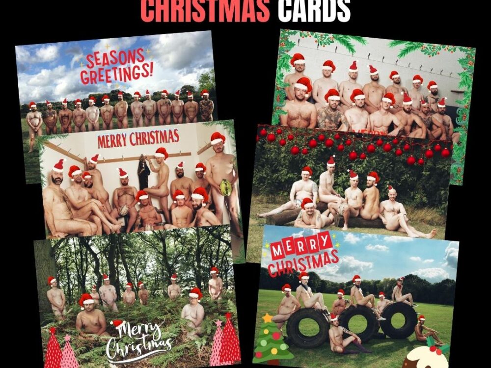 The Naked Rugby Players Christmas Cards 2023