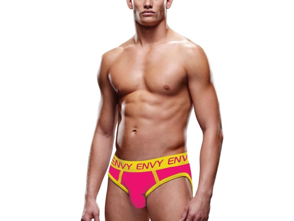 SOLID ENVY JOCK - PINK/YELLOW - S/M