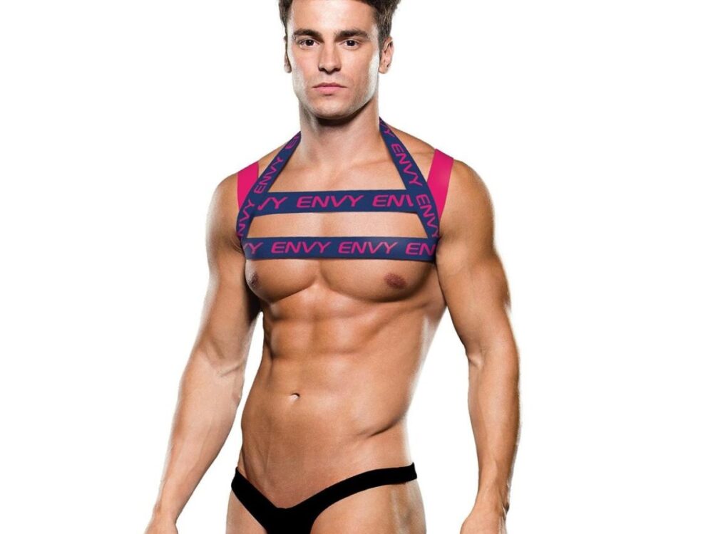 ENVY LOGO HARNESS - BLUE/PINK - M/L