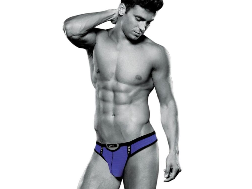 ENVY BAD BOY THONG - PURPLE - L/XL
