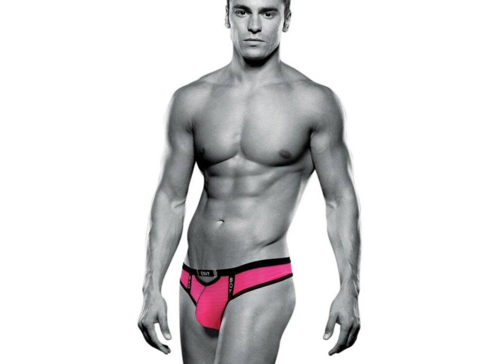 ENVY BAD BOY THONG - PINK - L/XL