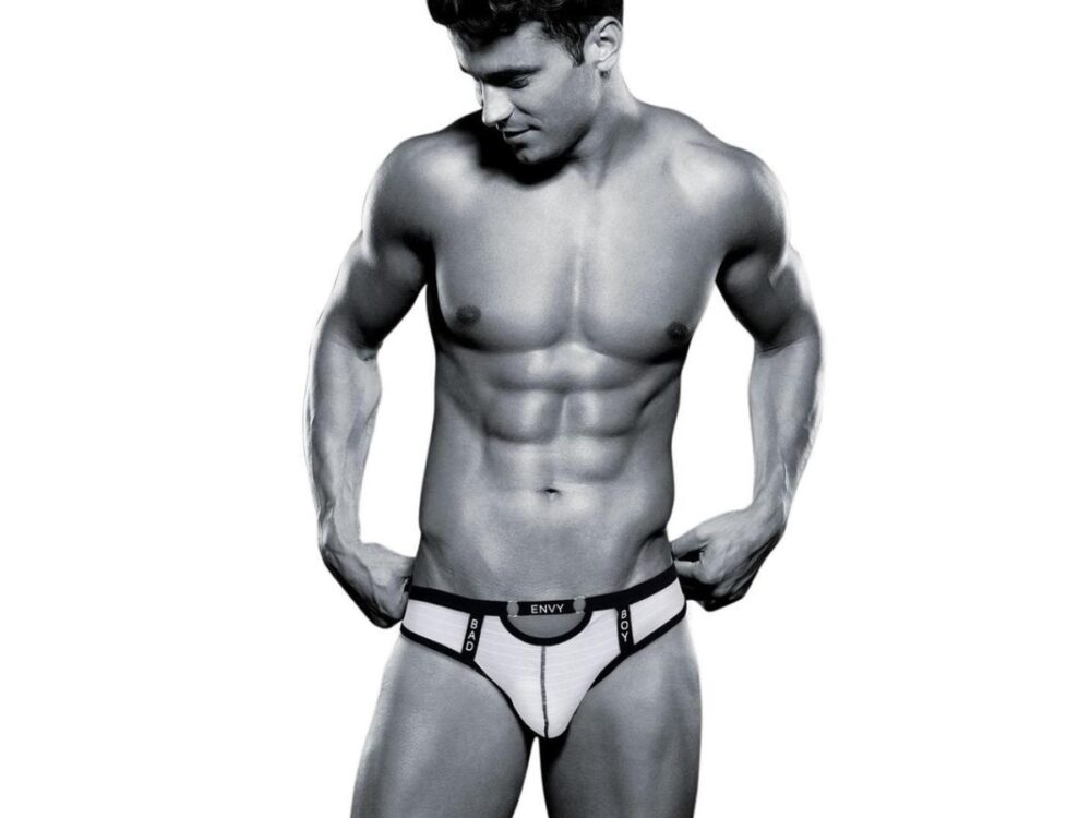 ENVY BAD BOY THONG - WHITE - M/L