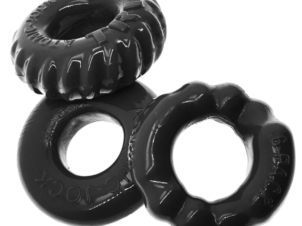 Oxballs Bonemaker 3-Pack Boner Cockring Kit Black