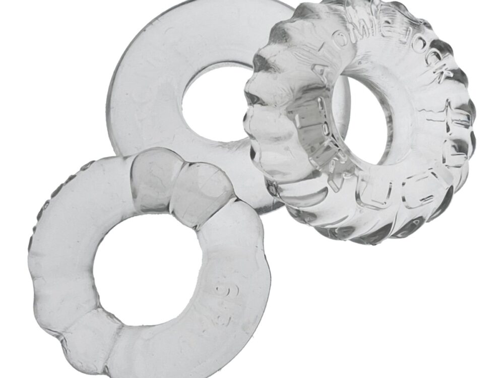 Oxballs Bonemaker 3-Pack Boner Cockring Kit Clear