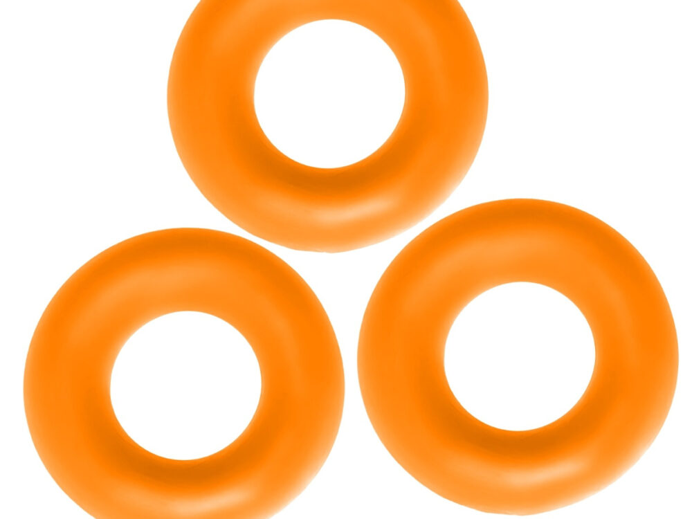 Oxballs Fat Willy 3 Pack Jumbo Cock Rings Orange