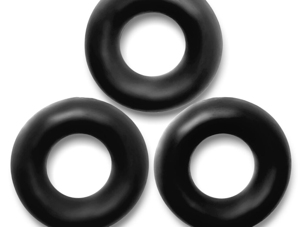 Oxballs Fat Willy 3-Pack Jumbo Cockrings Black