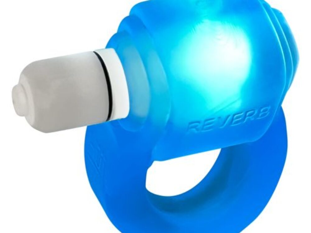 GLOWDICK cockring with LED BLUE ICE