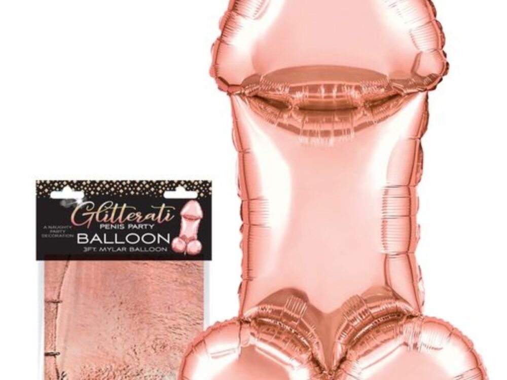 Little Genie Glitterati 3ft Rose Gold Mylar Balloon