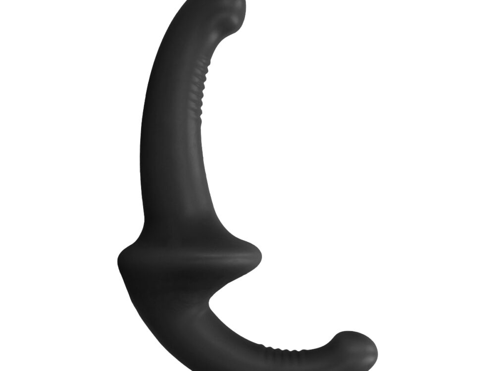 Silicone Strapless Strapon - Black