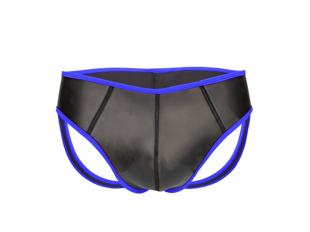 Ouch Neoprene Open Back Jockstrap LXL Blue