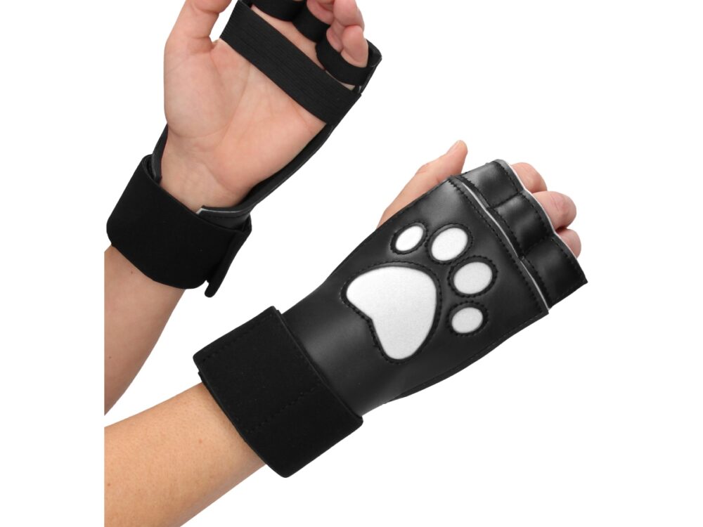 Ouch Neoprene Puppy Paw Gloves White