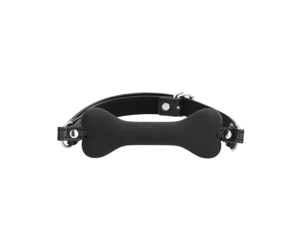 Ouch Silicone Bone Puppy Gag Black