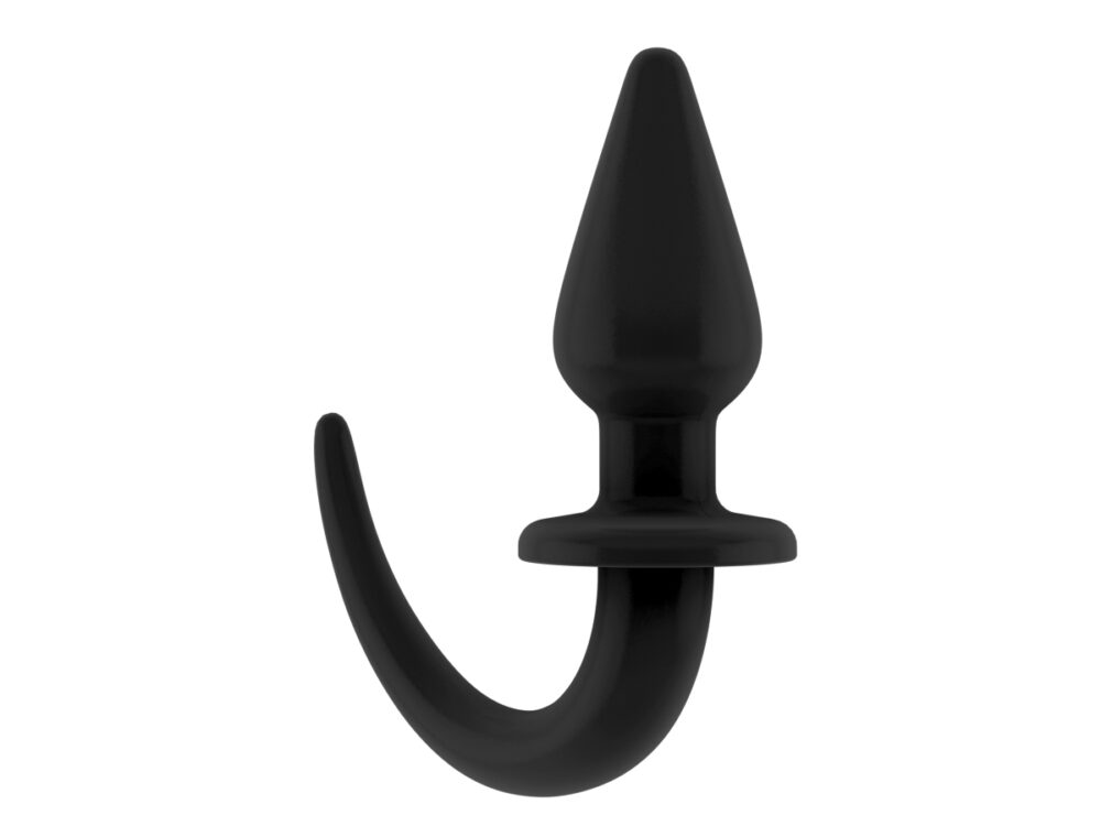 Ouch Flexible Rubber Butt Plug Black