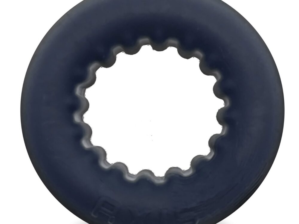 Oxballs Axis Rib Griphold Cockring in Black Ice