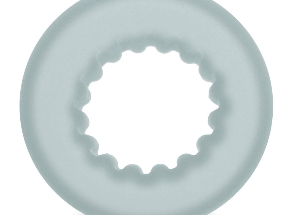 Oxballs Axis Rib Griphold Cockring in Clear Ice