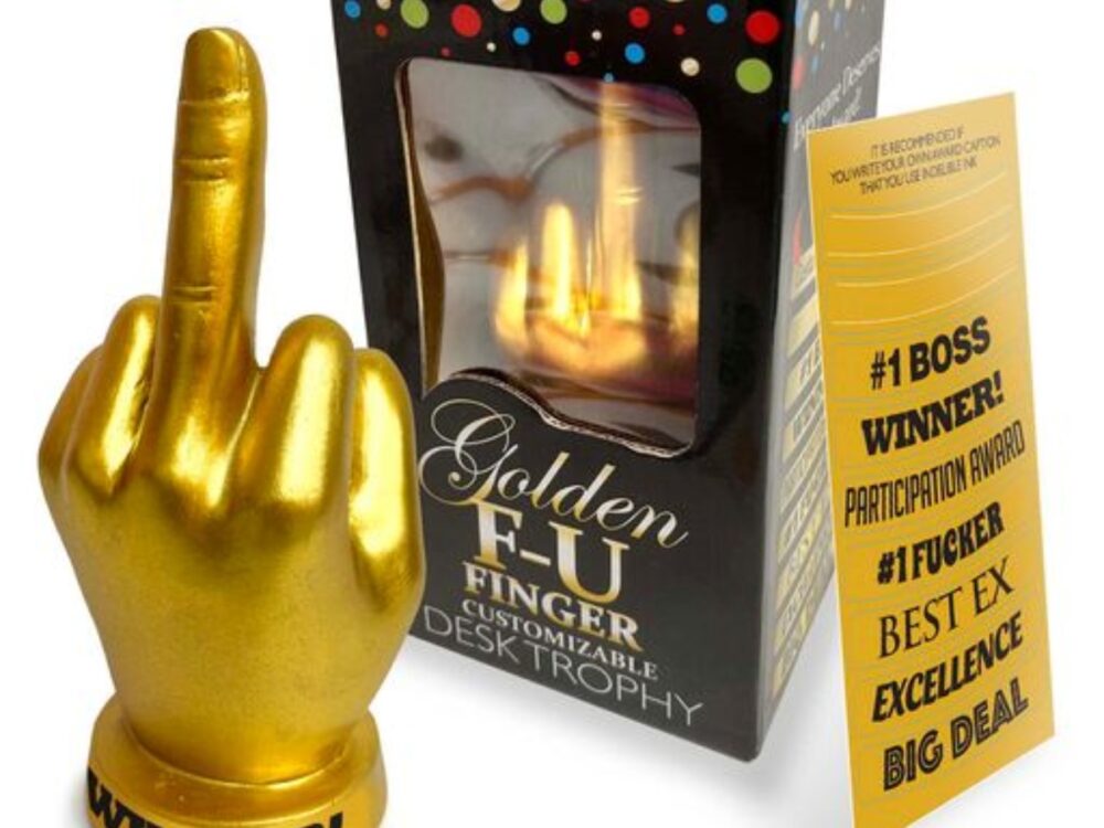 Little Genie Golden F-U Funger Trophy
