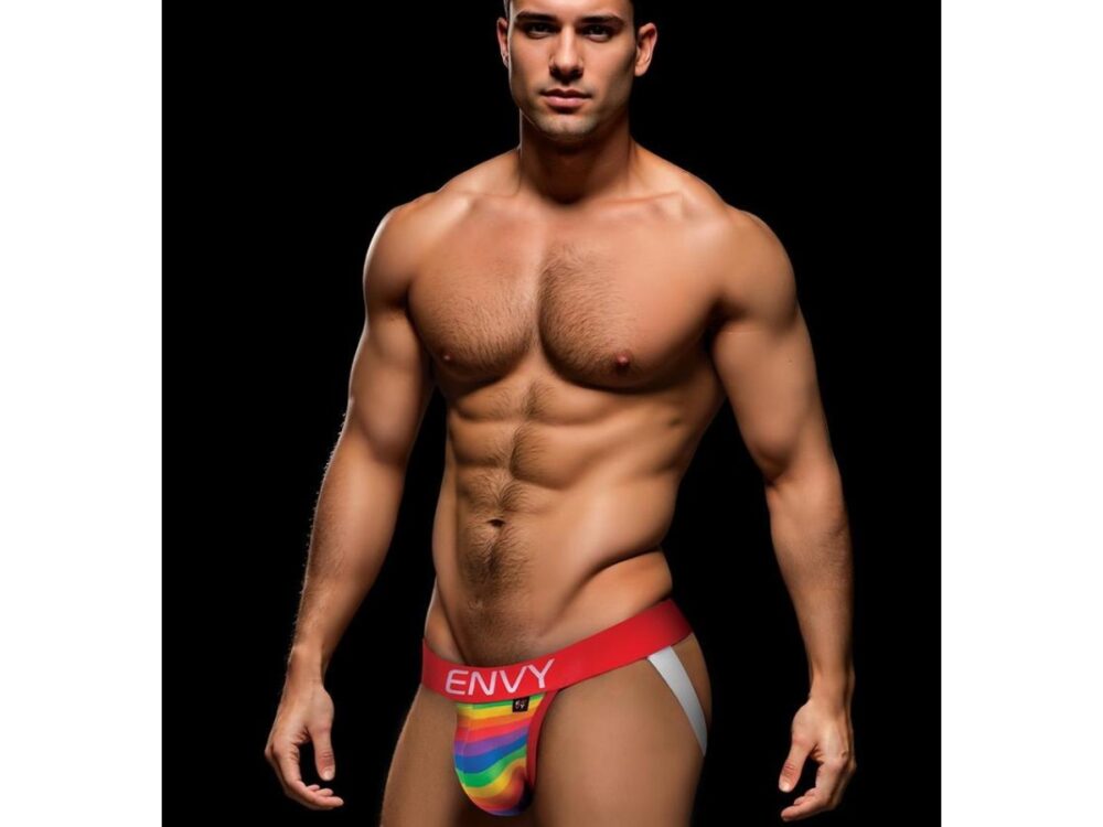 Envy Rainbow Pride Jock Red Small/Medium