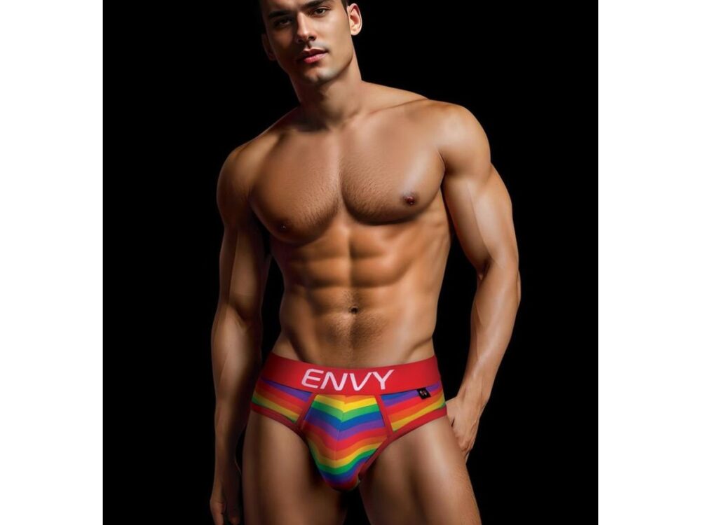 Envy Rainbow Pride Brief Red - Small/Medium
